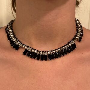 Elegant Vintage Black and Silver Necklace